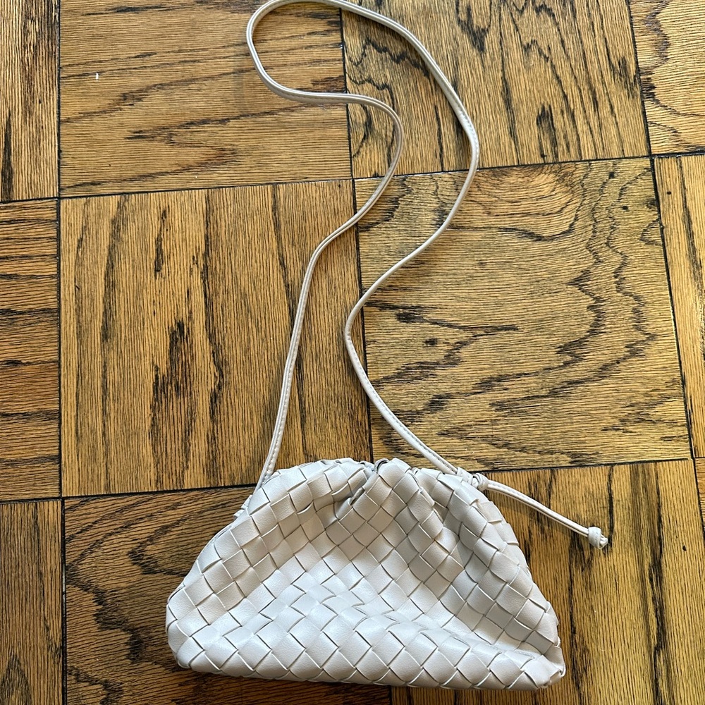 Woven Bottega style crossbody